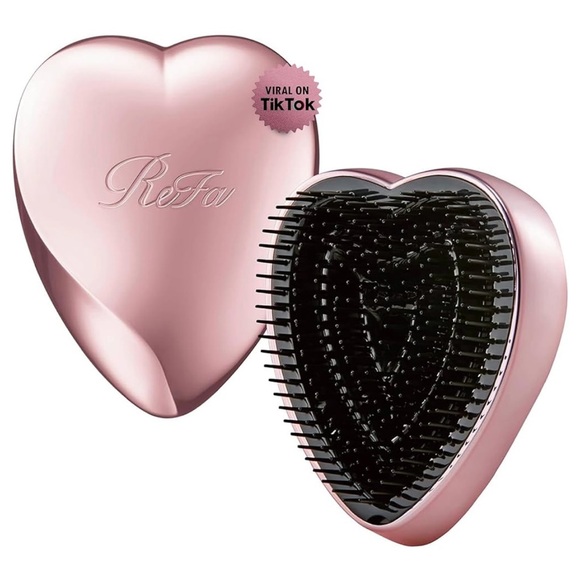 ReFa heart brush in rose gold. Viral on TikTok. Beautiful brush. BNIB. - Picture 1 of 6
